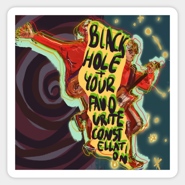 Black hole + your favourite constellation - waterparks - numb Sticker by mol842